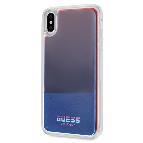 Guess GUHCI65GLCRE iPhone Xs Max czerwony/red hard case California Glow in the dark