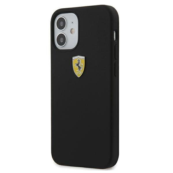 Ferrari FESSIHCP12SBK iPhone 12 mini 5.4" black/black hardcase On Track Silicone