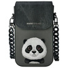 Nimmy Zestaw 3w1 torebka na telefon + portfel + etui na lokalizator czarny/black Big Eyed Pet 2.0 Panda