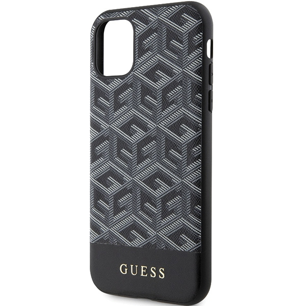 Guess GUHMN61HGCFSEK iPhone 11 / Xr 6.1"czarny/black hardcase GCube Stripes MagSafe