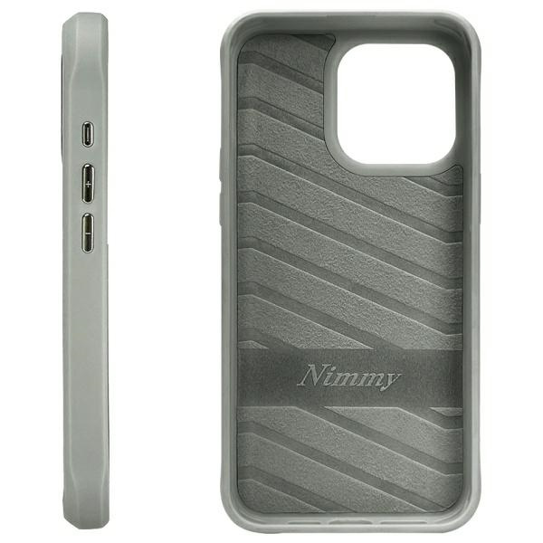 Nimmy etui iPhone 15 Pro 6.1" szary/gray  Glasses Cool Cat