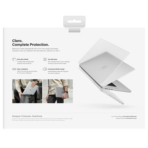 UNIQ etui Claro MacBook Air 13 M2/M3 przezroczysty/dove matte clear