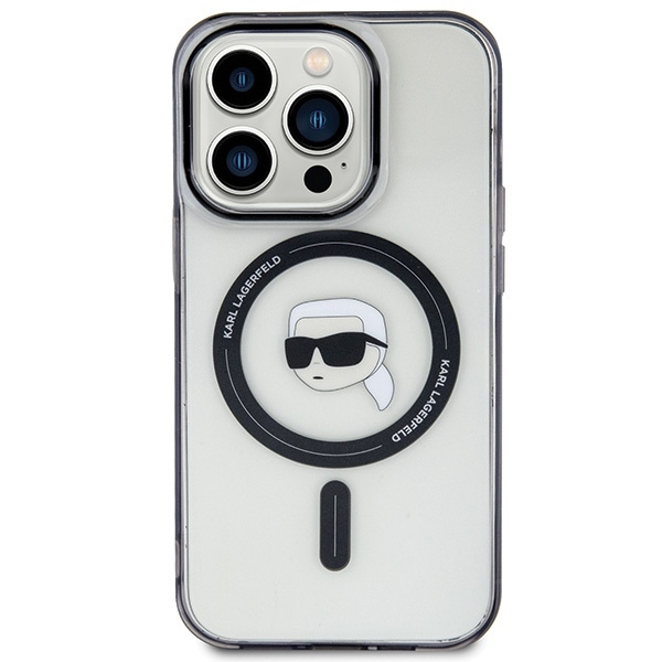 Etui Karl Lagerfeld IML Karl's Head MagSafe na iPhone 15 Pro - przezroczyste