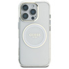 Etui Guess IML Metal Colored Circle      Classic Logo MagSafe do iPhone 16 Pro biały