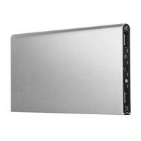 US13B POWERBANK SLIM 2XUSB 20000MAH SILVER