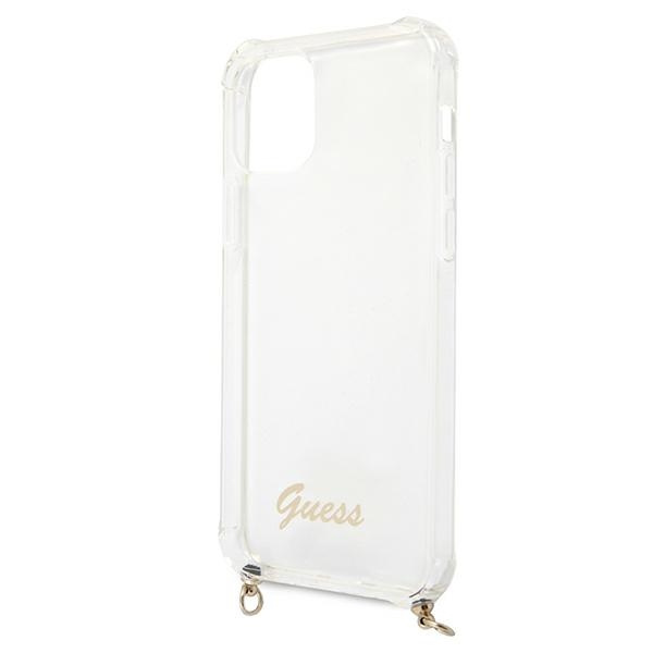 Guess GUHCP12MKC4GSGO iPhone 12/12 Pro6,1" Transparent hardcase 4G Gold Chain