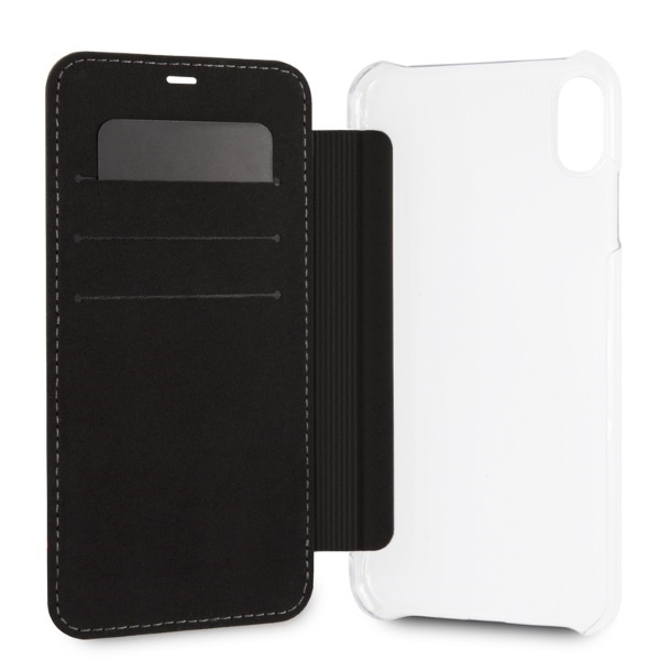 BMW BMTRBKI65PUCARTCBKiPhone XS Max  book czarny/black Carbon Tricolor Stripe
