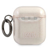 Etui Karl Lagerfeld Glitter Karl's Head na AirPods 1/2 - złote