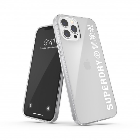 SUPERDRY SNAP CASE CLEAR IPHONE 12 PRO MAX TRANSPARENT / WHITE