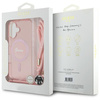 Guess GUHMP16SHCTSGNSP iPhone 16 6.1"    różowy/pink hardcase Crossbody Cord Script MagSafe
