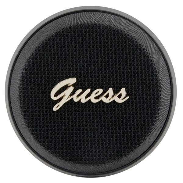 Guess głośnik Bluetooth GUWSC3ALSMKSpeaker Stand czarny/black Magnetic Script Metal