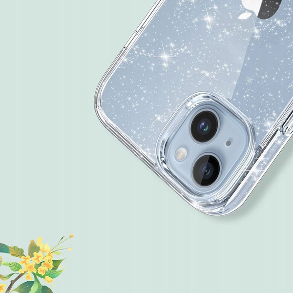 Etui Tech-Protect FlexAir Hybrid na Samsung Galaxy S23 FE - przezroczysto-brokatowe