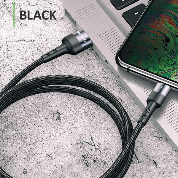 USAMS Kabel pleciony U26 USB-C 1m1szt. for set 3A Fast Charging czarny/black SJ313TC01 (US-SJ313) SJ313USB01