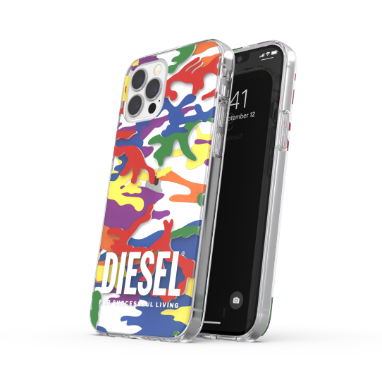 DIESEL CLEAR CASE  PRIDE CAMO AOP IPHONE XR WIELOBARWNY