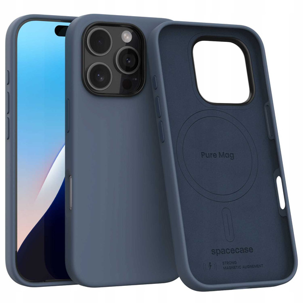 Spacecase Etui Pure Mag iPhone 16 Pro dark blue
