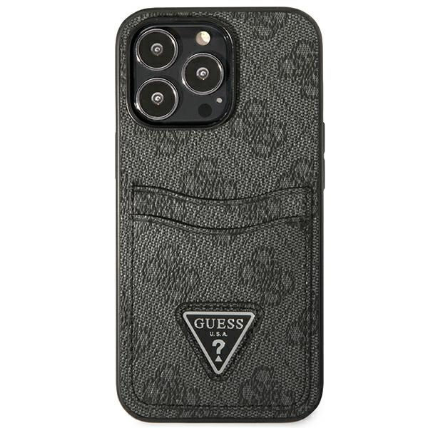 Guess GUHCP13LP4TPK iPhone 13 Pro / 136,1" czarny/black hardcase 4G Triangle Logo Cardslot
