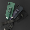 ROPE CASE GEL TPU AIRBAG CASE COVER WITH LANYARD FOR XIAOMI REDMI NOTE 10 / REDMI NOTE 10S BLACK