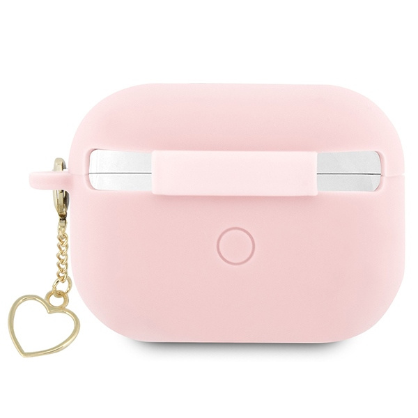 Guess GUAP2LSCHSP AirPods Pro 2 (2022/2023) cover różowy/pink Silicone Charm Heart Collection