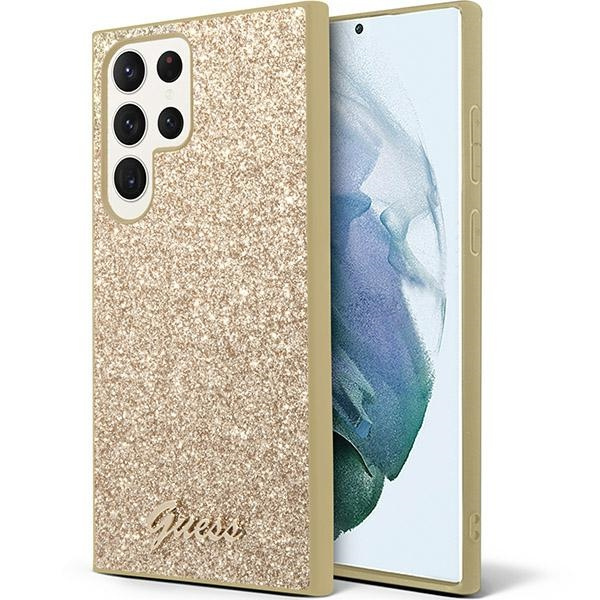 Guess GUHCS24LHGGSHD S24 Ultra S928 złoty/gold hardcase Glitter Script