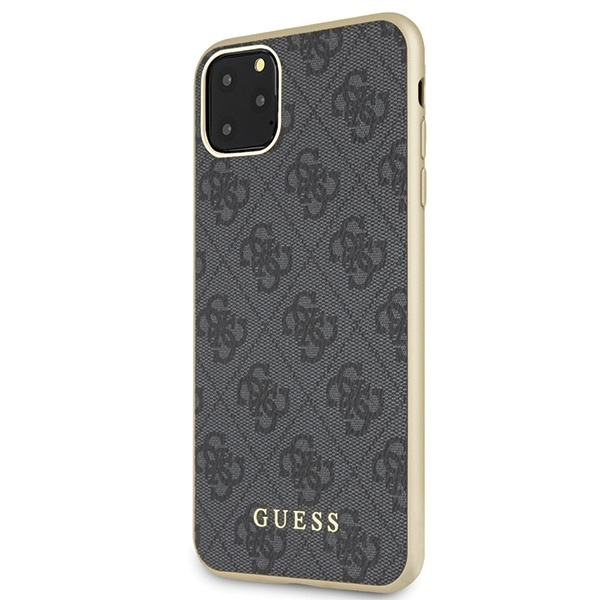 Guess GUHCN65G4GG iPhone 11 Pro Maxszary/grey hard case 4G Collection
