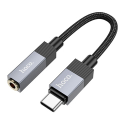 Adapter AUX USB C (męski) do Jack 3,5 mm (żeński) Hoco UPA32C czarny
