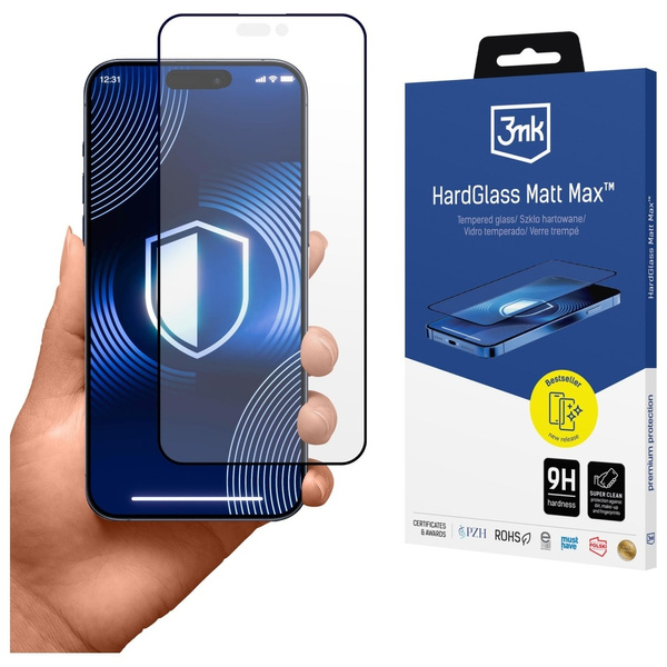 Szkło hartowane 3MK HardGlass Matt Max do Apple iPhone 17 Pro Max