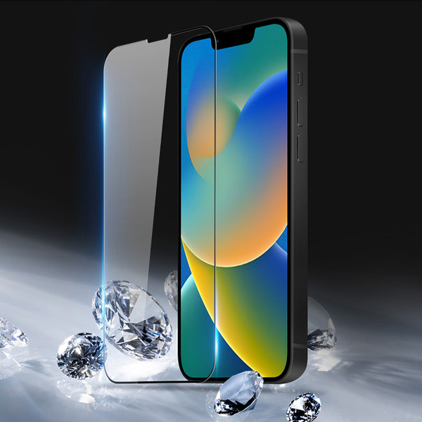 Dux Ducis 10D Tempered Glass wytrzymałe szkło hartowane 9H na cały ekran z ramką iPhone 14 Max czarny (case friendly)