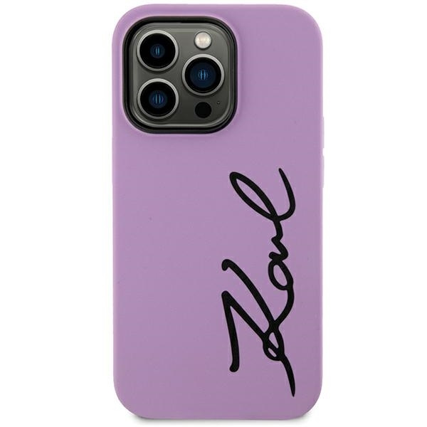 Etui Karl Lagerfeld Silicone Signature na iPhone 11 / Xr - purpurowe