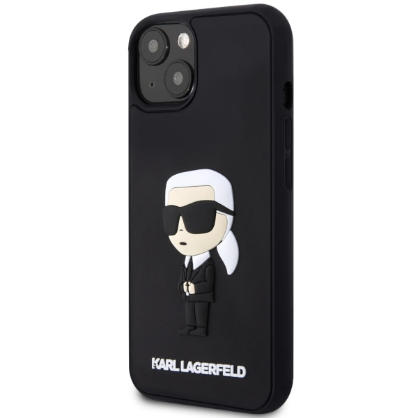 Etui Karl Lagerfeld Rubber Ikonik 3D na iPhone 14 Plus - czarne
