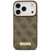 Etui Guess 4G Logo Plate MagSafe do      iPhone 17 Pro brązowy