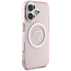 Etui Guess IML Metal Mountain Logo       MagSafe do iPhone 16 różowy