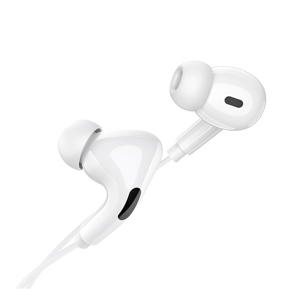 IN-EAR HEADPHONES BLUE POWER BBM30 PRO , 3.5 MM , 1.2M, WITH MICROPHONE , WHITE (EU BLISTER)