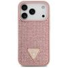 Etui Guess Rhinestone Triangle Logo do   iPhone 17 Pro różowy