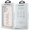Etui Karl Lagerfeld IML Rhinestones Logo do iPhone 16 różowy