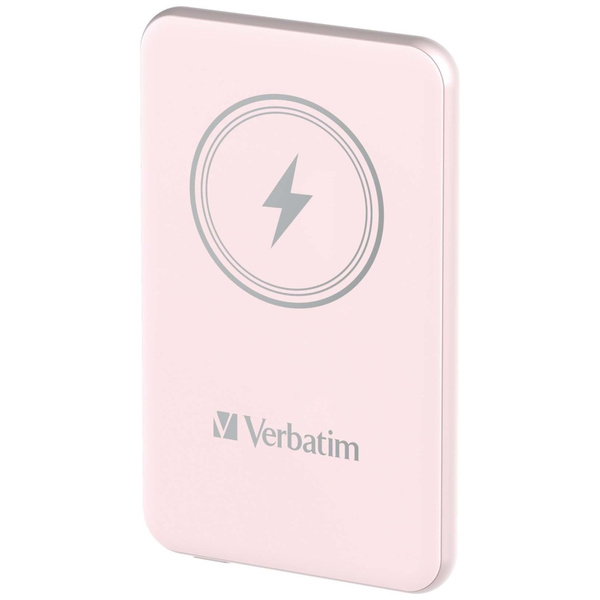 Verbatim Powerbank indukcyjny `n` Go 15W5000mAh Wireless Magnetic różowy/pink 32243