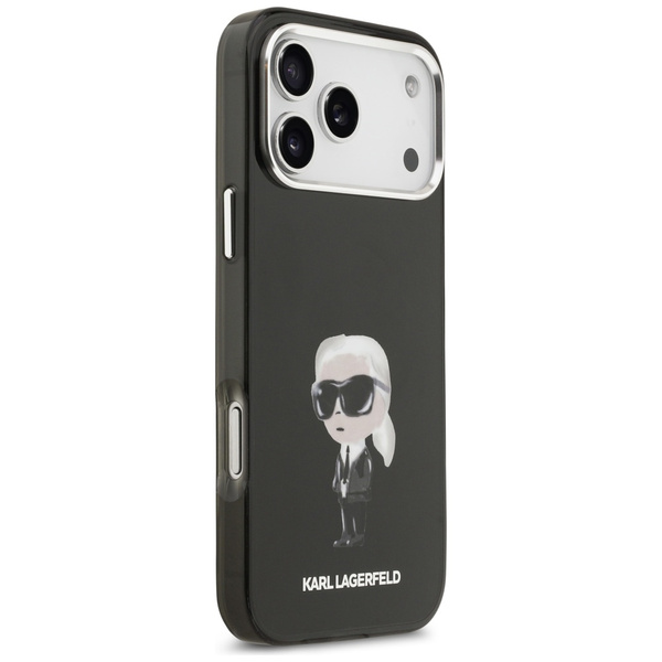 Etui Karl Lagerfeld IML Aquarelle Karl & Logo MagSafe do iPhone 17 Pro Max czarny