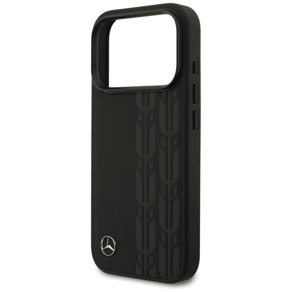 Etui Mercedes Leather Laurel Leaves      MagSafe do iPhone 17 Pro czarny