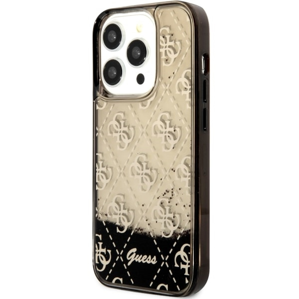 Guess GUHCP14LLC4PSGK iPhone 14 Pro 6.1"czarny/black hardcase Liquid Glitter 4G Transculent