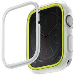 UNIQ etui Moduo Apple Watch Series 4/5/6/7/8/9/SE/SE2 44/45mm limonka-biały/lime-white