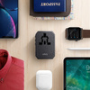 Adapter podróżny UNIQ Voyage LITHOS Collective 33W 2xUSB PD 18W QC 3.0 - szary