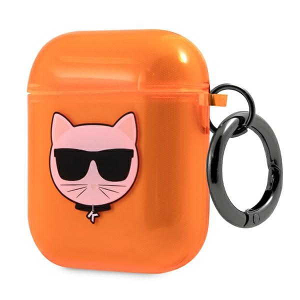 Karl Lagerfeld KLA2UCHFO AirPods 1/2cover pomarańczowy/orange Choupette