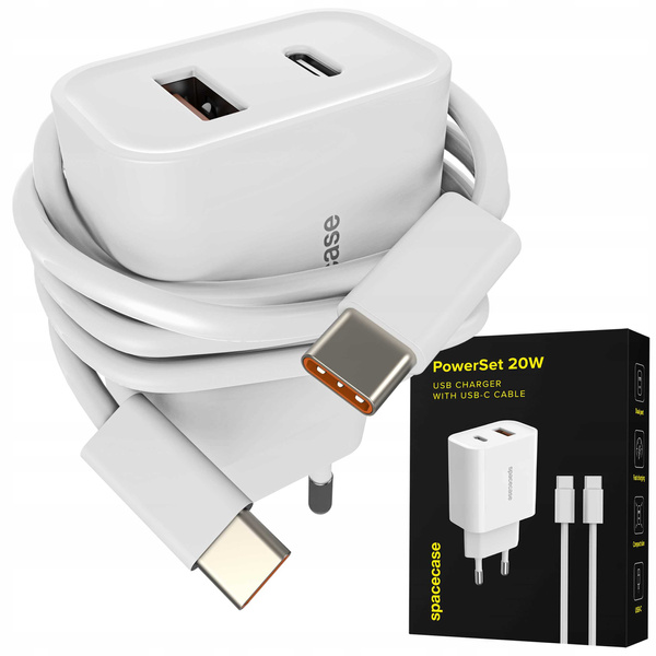 Spacecase Ładowarka USB PowerSet Charger 20W with USB-C PS20W-12