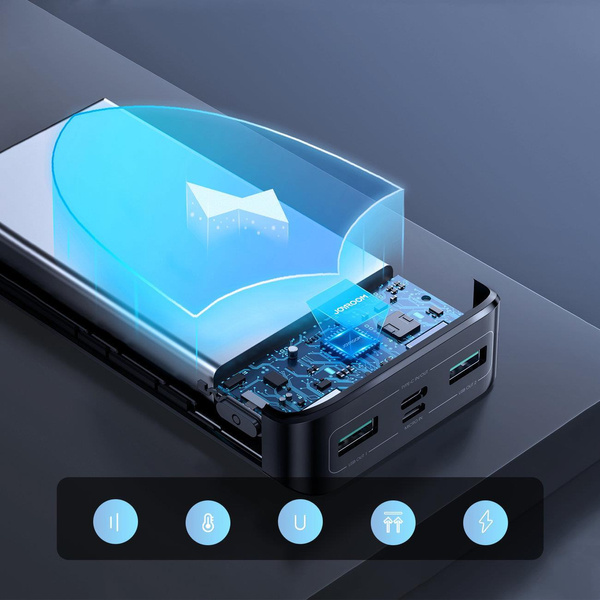 Joyroom powerbank 20000mAh 22.5W PD QC3.0 AFC czarny (JR-QP192)