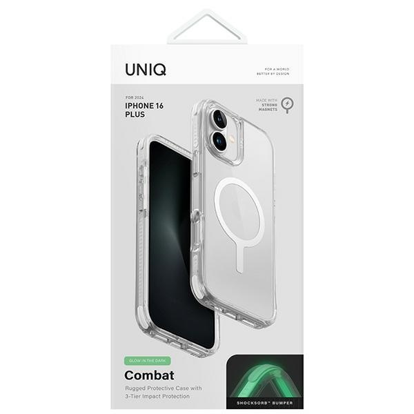 UNIQ etui Combat Luminous iPhone 16 Pro 6.3" Magclick Charging biały/white