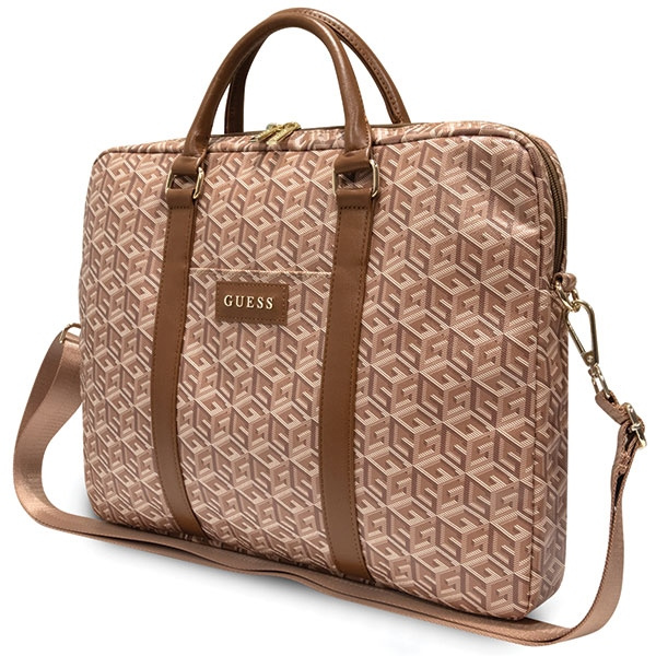 Guess Torba GUCB15HGCFSEW 16"brązowy/brown GCube Stripes