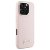 Guess GUHCP16LSMBSLP iPhone 16 Pro 6.3"  różowy/pink hardcase Silicone Script Metal Logo & Frame