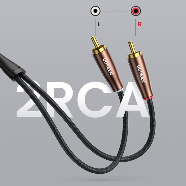 UGREEN CABLE STEREO AUDIO 2XRCA CABLE 2M BROWN (AV199 60999)