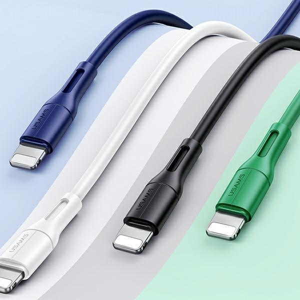 USAMS Kabel U68 lightning 2A Fast Charge 1m biały/white SJ500USB02 (US-SJ500)