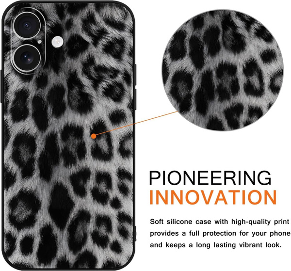 Etui Pnakqil iPhone 17 Pro, Leopard black