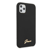 Guess GUHCN65LSLMGBK iPhone 11 Pro Max black/czarny hard case Silicone Vintage Gold Logo